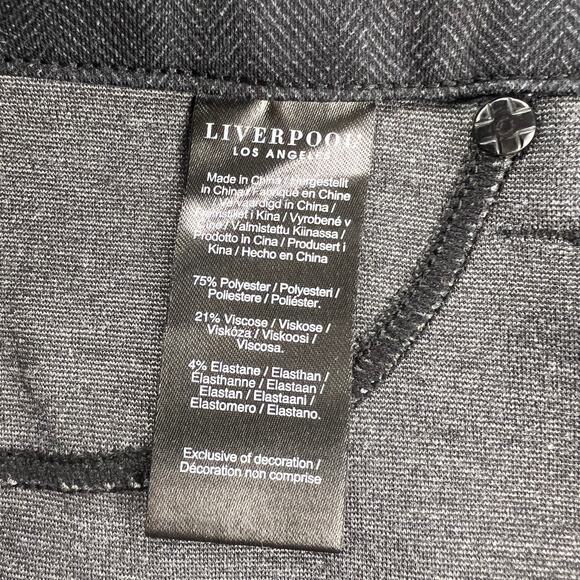 Liverpool Los Angeles Gray Herringbone Career Dress Pants Easy Care Size 22W - Picture 9 of 13